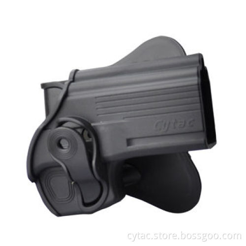 Pistol holster for Taurus 24/7, made of polymer, designed with release button, soft silicone paddle